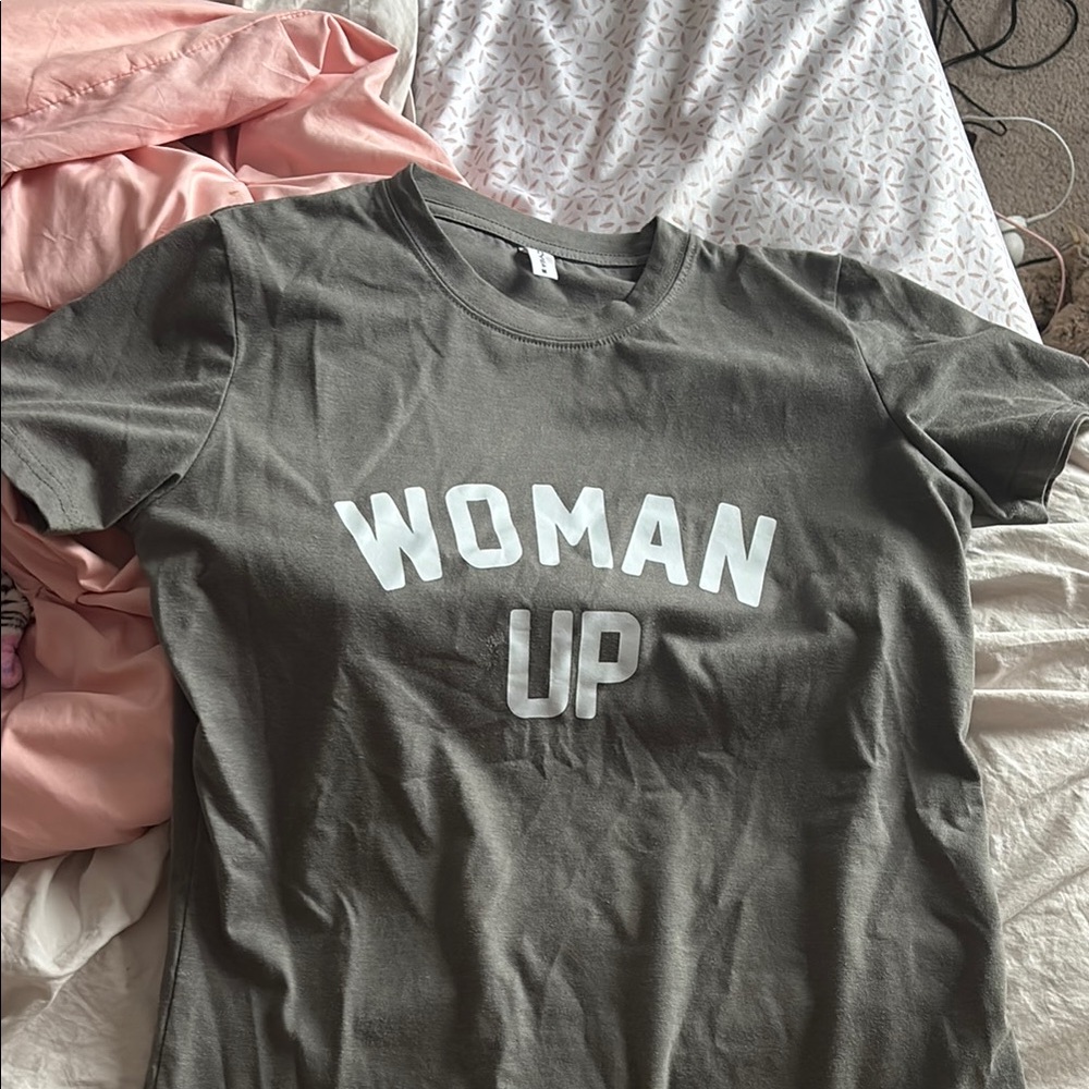 Gray WOMAN UP T-Shirt